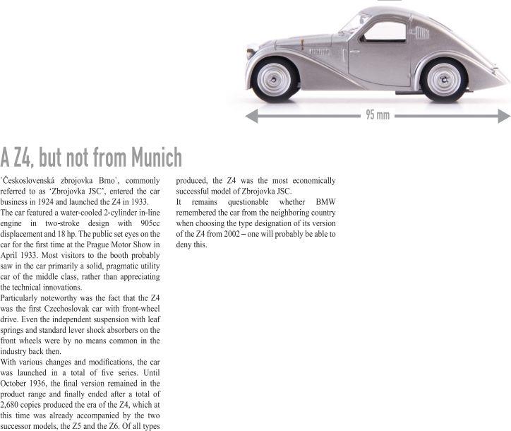 Autocult 1:43 Scale Zbrojovka Z4 1000 mil Silver Metallic