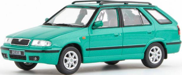 Abrex 1:43 Scale Skoda Felicia FL Combi 1998 Pacific Green Metallic