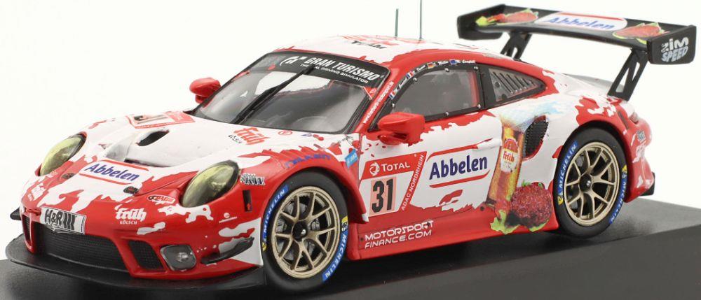 IXO 1:43 Scale Porsche 911 GT3 R #31 24h Nurburgring 2019 Frikadelli Racing Team