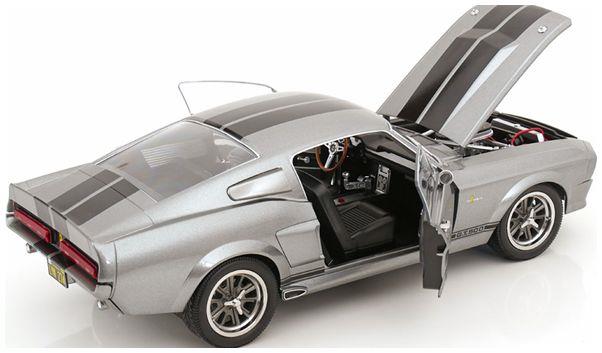 KK Scale 1:12 Scale Ford Mustang Shelby GT500 Grey Metallic /Black Eleanor 1967 (Gone in 60 Seconds)