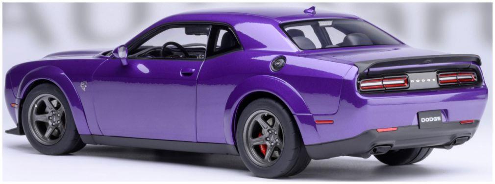 Autoart 1:18 Scale Dodge Challenger SRT Super Stock 2023 Plum Crazy/Purple