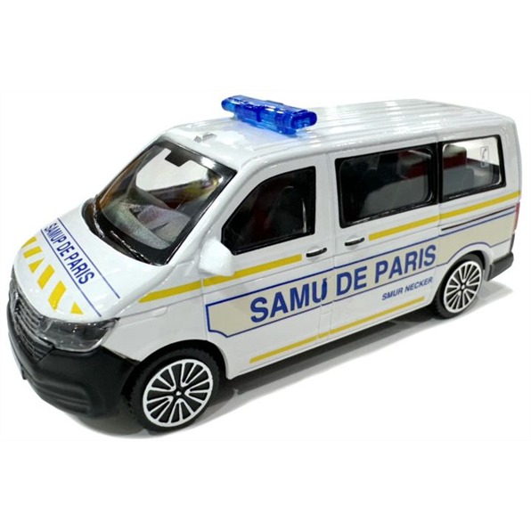 Burago 1:43 Scale VW T6.1 Transporter Samu De Paris 2020