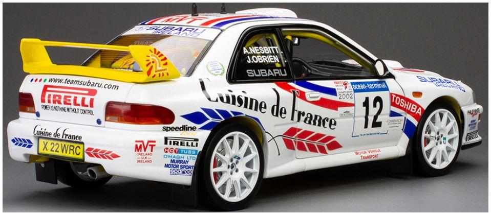 Sunstar 1:18 Scale Subaru Impreza S6 WRC '00 #12 Nesbitt O'Brien 1st Jim Clark Memorial Rally 2002