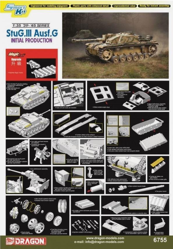 Dragon Models 6755 1/35 Scale StuG.III Ausf.G Initial Production Military Model Kit