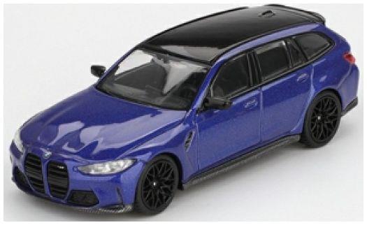 MiniGT  1:64th Scale BMW M3 Competition Touring Portimao Blue Metallic (LHD)
