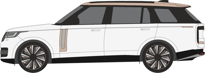 Oxford Diecast 1:76 Scale Range Rover L460 LWB SV Ice White/ Corinthian Bronze
