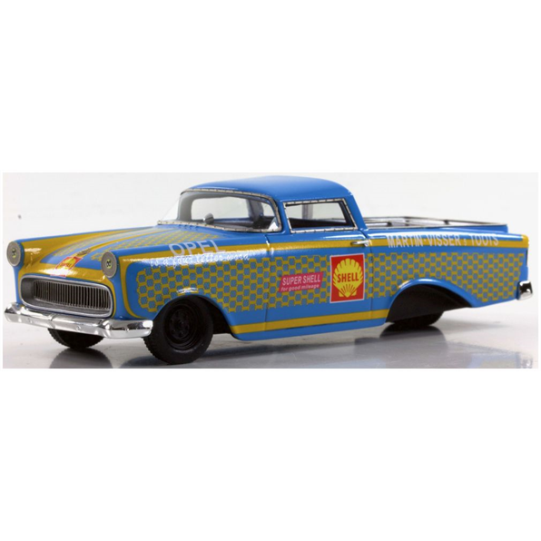 Brausi 1:43 Scale Opel Rekord P1 Caravan Shell 1959 Blue/Yellow