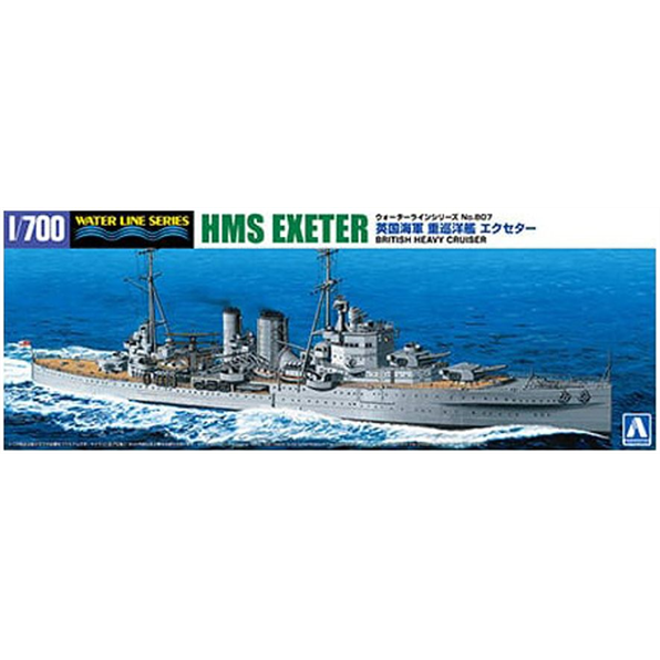 Aoshima 1:700 Scale British Heavy Cruiser HMS Exeter