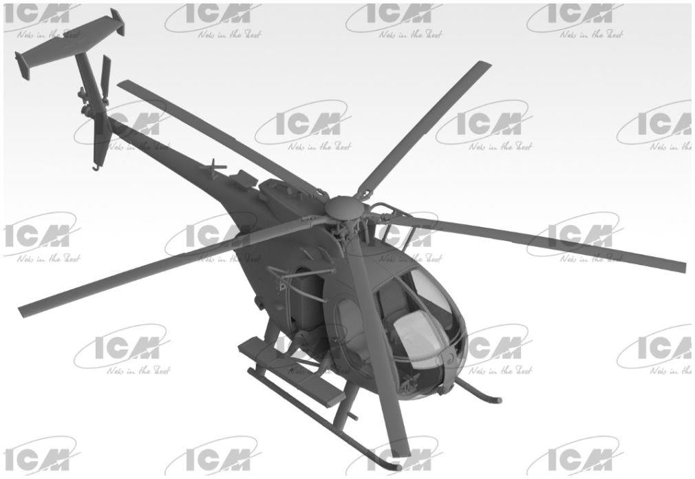 ICM Plastic Kits 1:48th Scale MH-6J Little Bird U.S. Special Forces Helicopter