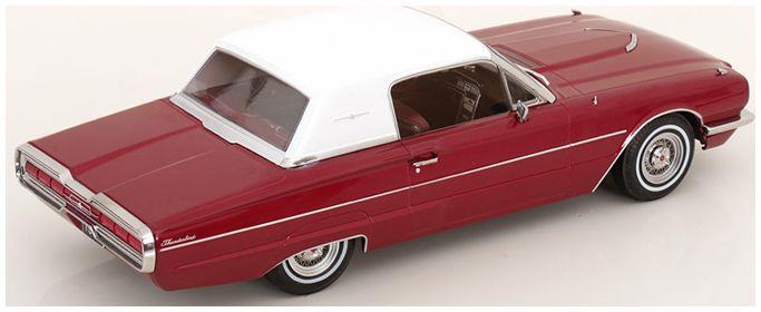 KK Scale 1:18th Scale Ford Thunderbird Coupe 1966 Metallic Red White