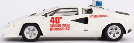 Truescale TSM 1:43 Scale Lamborghini Countach 1982 Monaco GP Safety Car White