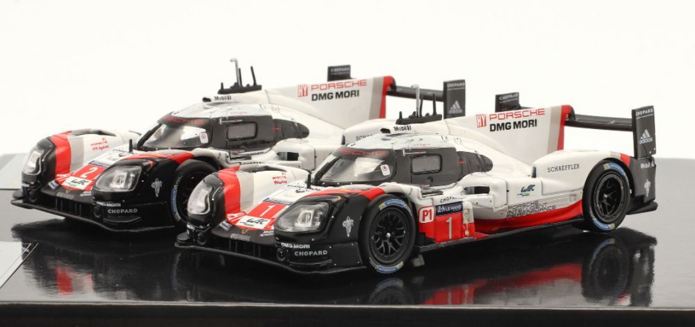 IXO 1:43 Scale Porsche 919 Hybrid Winner 24h Le Mans 2017 2 Car Set