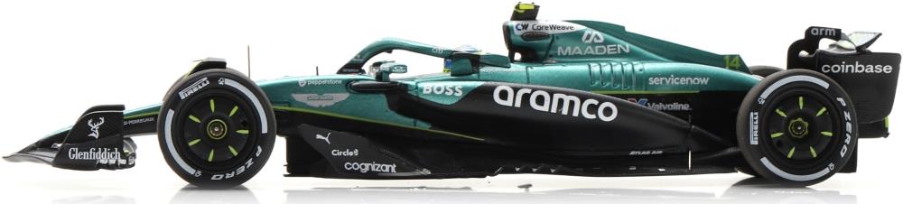 Spark 1:43rd Scale Aston Martin AMR25 #14 Aramco F1 Team 5th Hungarian GP 2025 Fernando Alonso