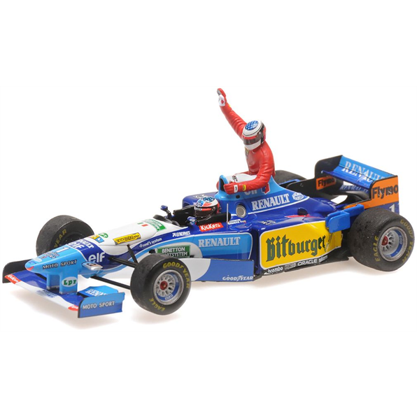 Minichamps 1:43 Scale Benetton Renault B195 Michael Schumacher Canadian GP 1995 w/Figurine Alesi