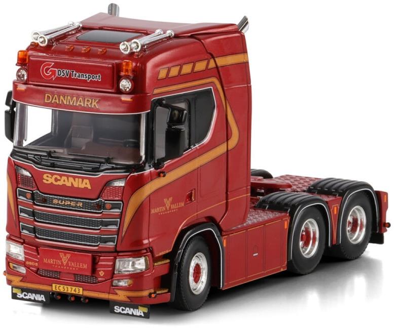 WSI  1:50th Scale Scania S Highline CS20H 6x2 Tag Axle Vallem