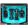 Burago 1:43 Scale Mercedes Benz AMG Petronas F1 W15 #44 Hamilton + #63 Russell 2024 2 Car Set