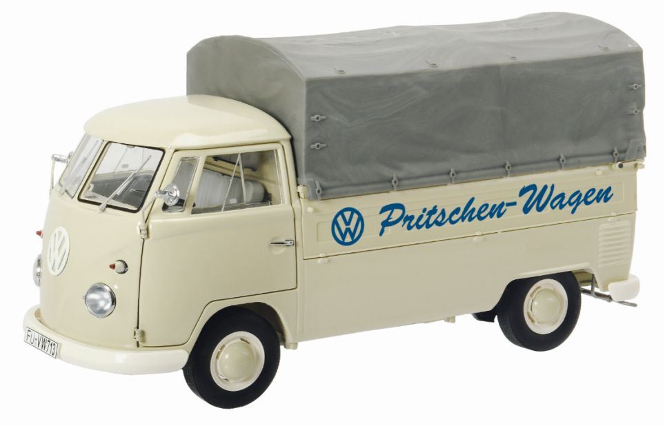 Schuco 1:18 Scale VW T1b Pick-up/Canvas Roof 'VW Pritschen W Wagen'