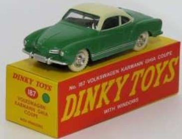 Atlas Editions  Scale VW Karmann Ghia Coupe (187)- GREEN Atlas reproduced 'Dinky'