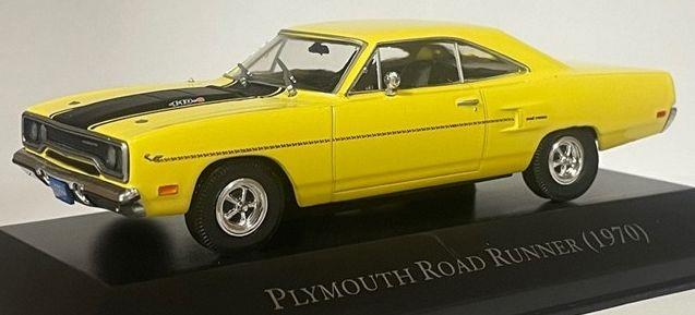 Atlas Editions 1:43rd Scale Plymouth Road Runner (1970) Yellow- Cased