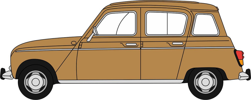 Oxford Diecast 1:76 Scale Renault 4 Marron Glace
