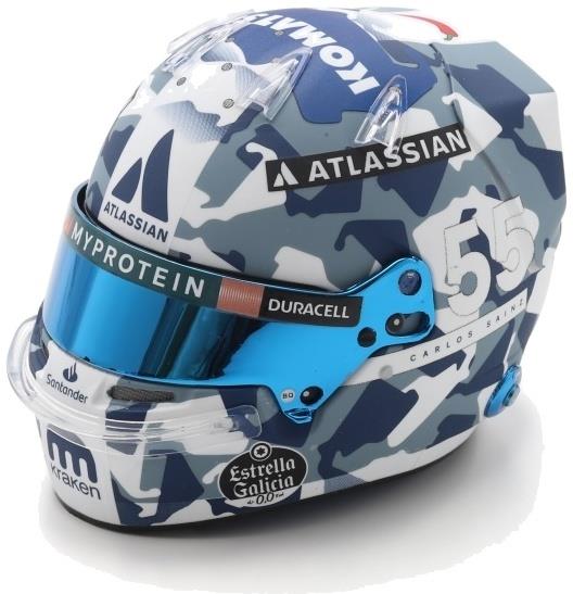 Spark 1:5 Scale Williams Racing Carlos Sainz British GP 2025 Helmet