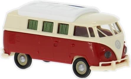 Brekina  1:87th Scale VW T1b Camper Beige/Red 1960