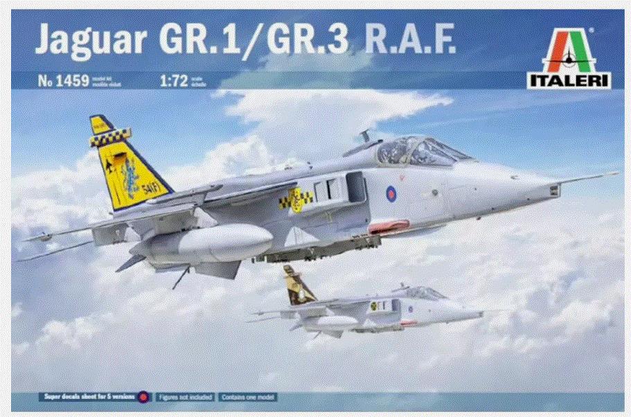 Italeri 1459 1/72 Scale Sepecat Jaguar GR-1 /3 RAF Service Plastic Model Aircraft Kit