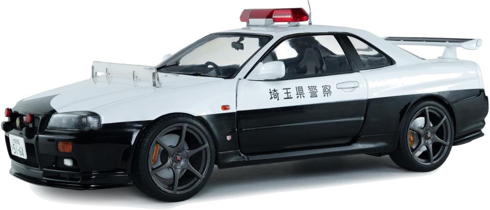 Solido  1:18th Scale Nissan Skyline GT-R (BNR34) Japanese Police White 1999