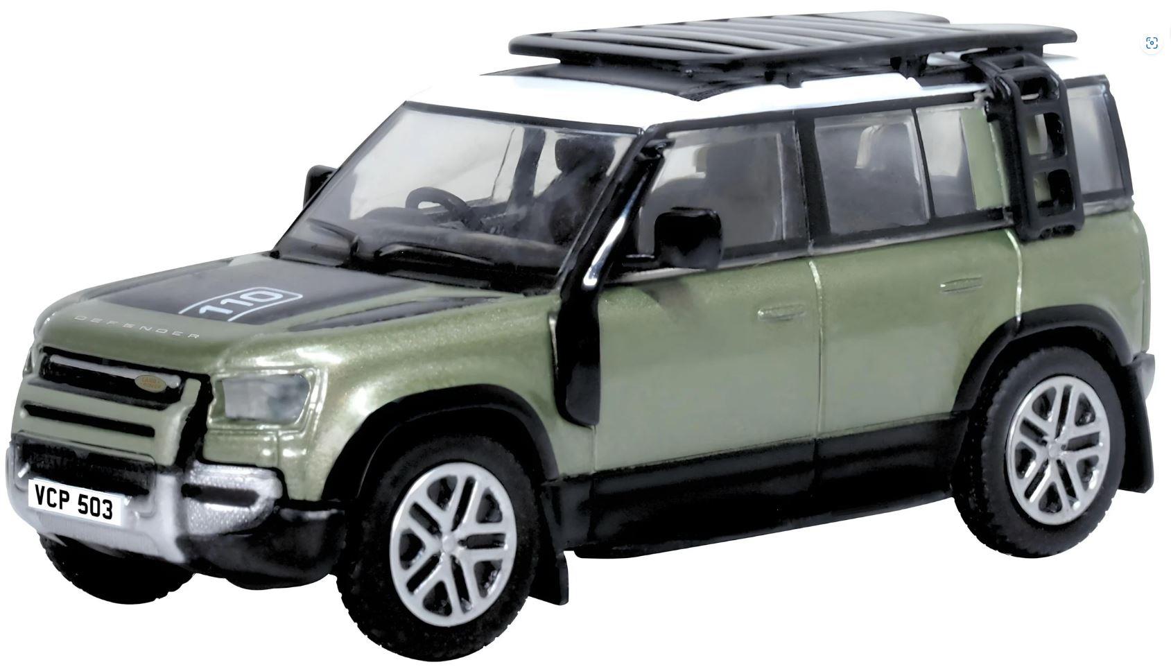 Oxford Diecast 76ND110003 1/76 Scale New Land Rover Defender 110 Pangea Green