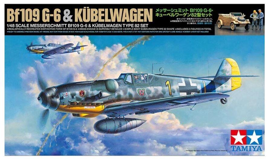 Tamiya 25204 1/48 Scale BF-109G6 & Kubelwagen 82  Model Kit