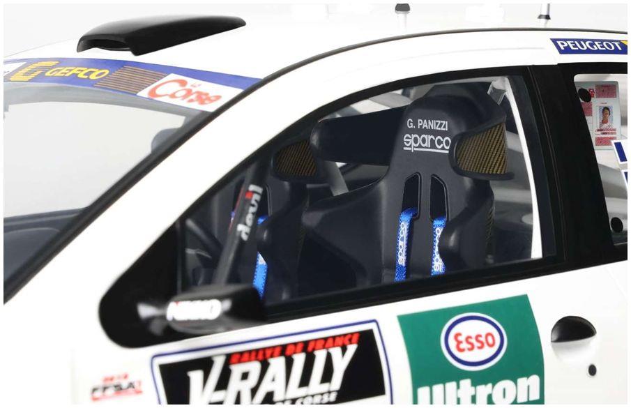 OTTO 1:12 Scale Peugeot 206 WRC White Tour De Corse 1999