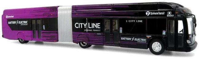 Iconic Replicas 1:87th Scale NFI Xcelsior XE60 5-Door Articulated Transit: Spokane Transit