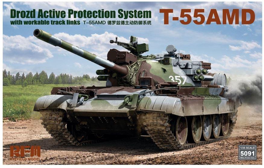 Rye Field UK  5091 1/35 Scale T-55AMD Drozd Active Protection System Model Kit