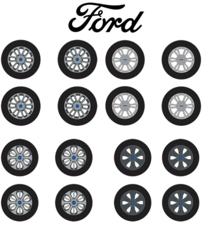 Greenlight 1:64 Scale Wheel and Tyre Packs Series 7 13th Generation Ford F Series Auto Body Shop