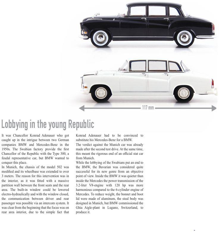 Autocult 1:43 Scale BMW 505 Pullmann Ghia Aigle White