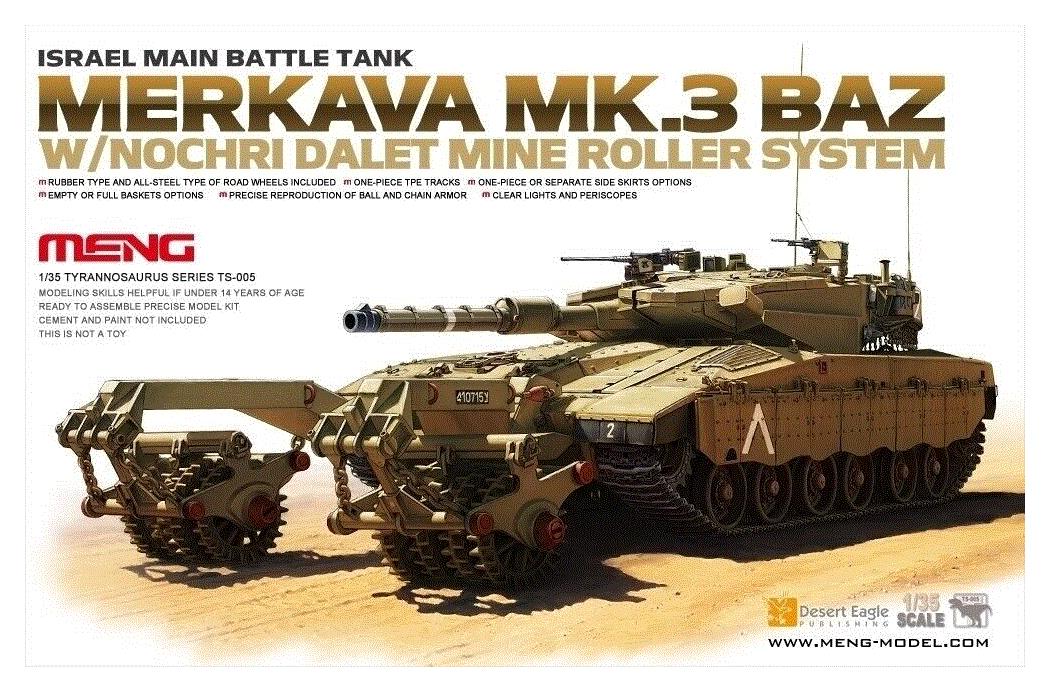 Meng Models MNGTS-005 TS-005 1/35 Scale Israeli IDF Merkava Mk.3BAZ Mine Roller