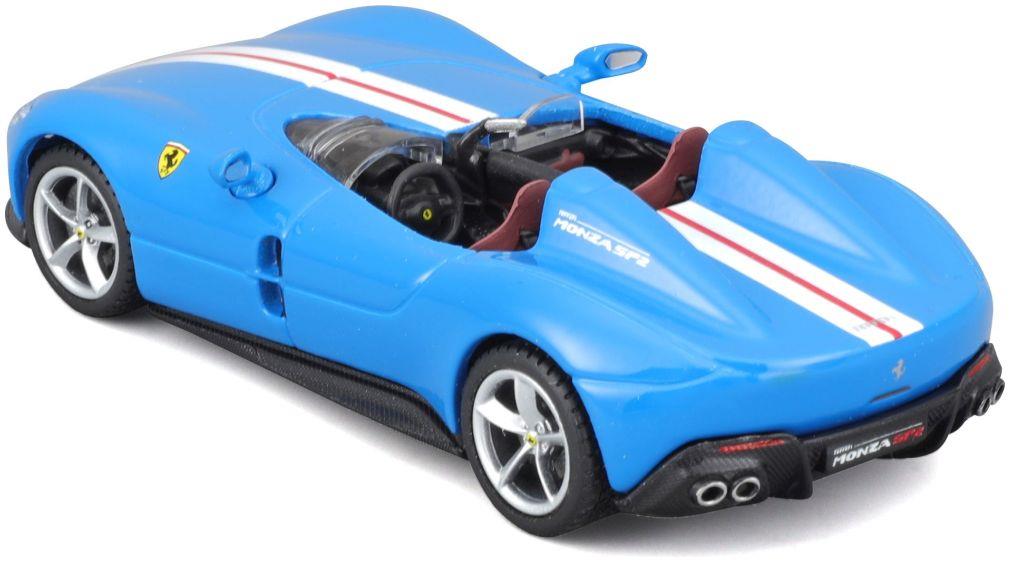 Burago 1:43 Scale Ferrari Monza SP2 Convertible Light Blue White nose and centre stripe