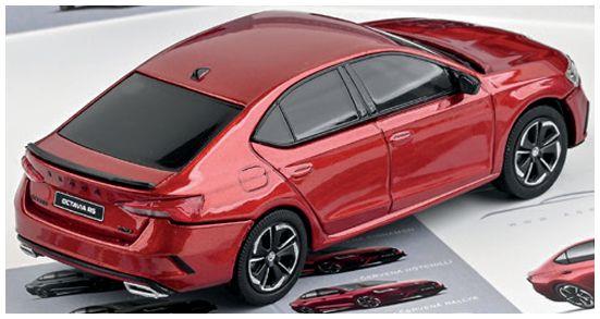 Abrex 1:43 Scale Skoda Octavia IV RS 2020 Cayenne Orange Metallic