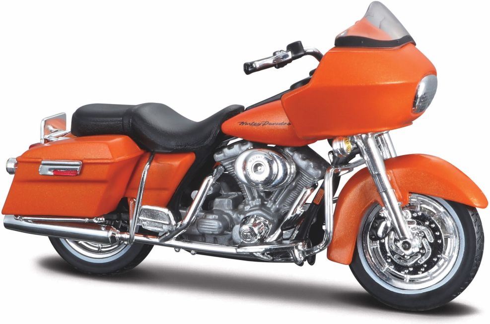 Maisto 1:18 Scale H-D Fltr Road Glide 2002 ORANGE Orange (38)