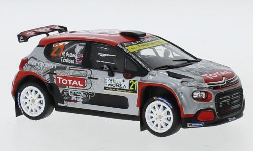 IXO 1:43 Scale Citroen C3 R5 #21 WRC Rallye Monza 2020 M.Ostberg/T.Eriksen