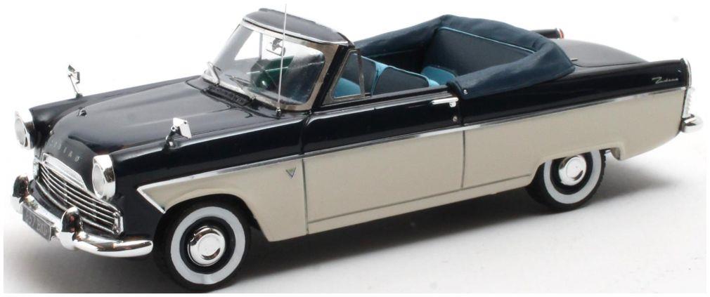 Matrix 1:43rd Scale Ford Zodiac MKII 206E Convertible Blue White 1958-1962