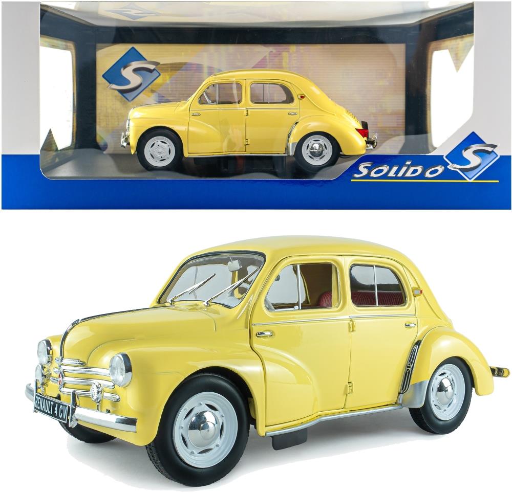 Solido  1:18th Scale Renault 4CV Beige (Jaune Infante) 162 1961