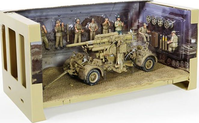Forces Of Valor 1:32 Scale German Krupp Flak 36 w/Flak Rohr 18 Gun Barrel + sd. 202 Tow Vehicle EL Alamein