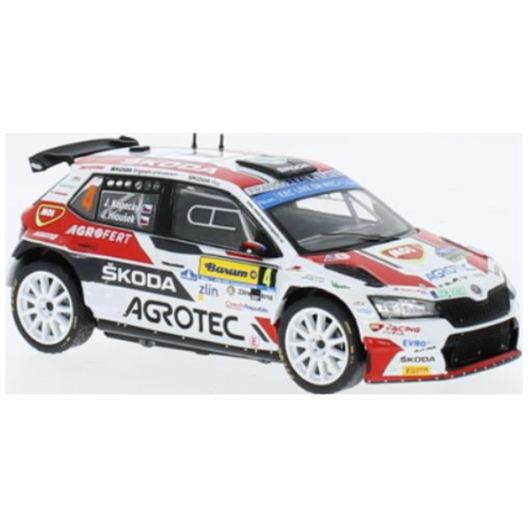 IXO 1:43 Scale Skoda Fabia Rally2 EVO #4 Barum Rally Zlin J.Kopecky/J.Hlousek