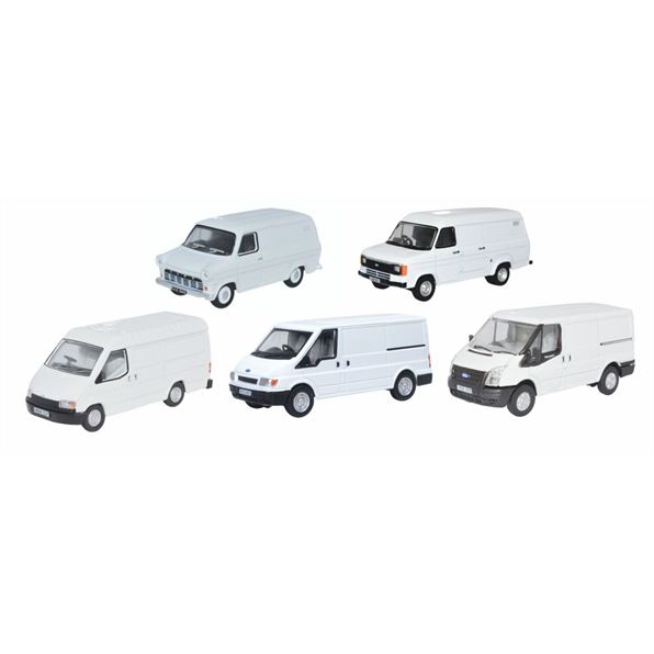Oxford 1:76 Scale 5 Piece Ford Transit Set (1/2/3/4/5)