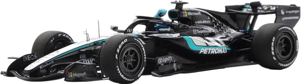 Spark  1:43rd Scale Mercedes AMG Petronas F1 W17 #63 Winner Australia GP 2026 George Russell w/Pit Boa