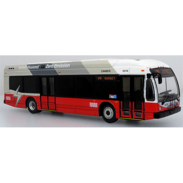 Iconic Replicas 1:87 Scale Nova Bus LSFE Transit Bus Muni San Francisco