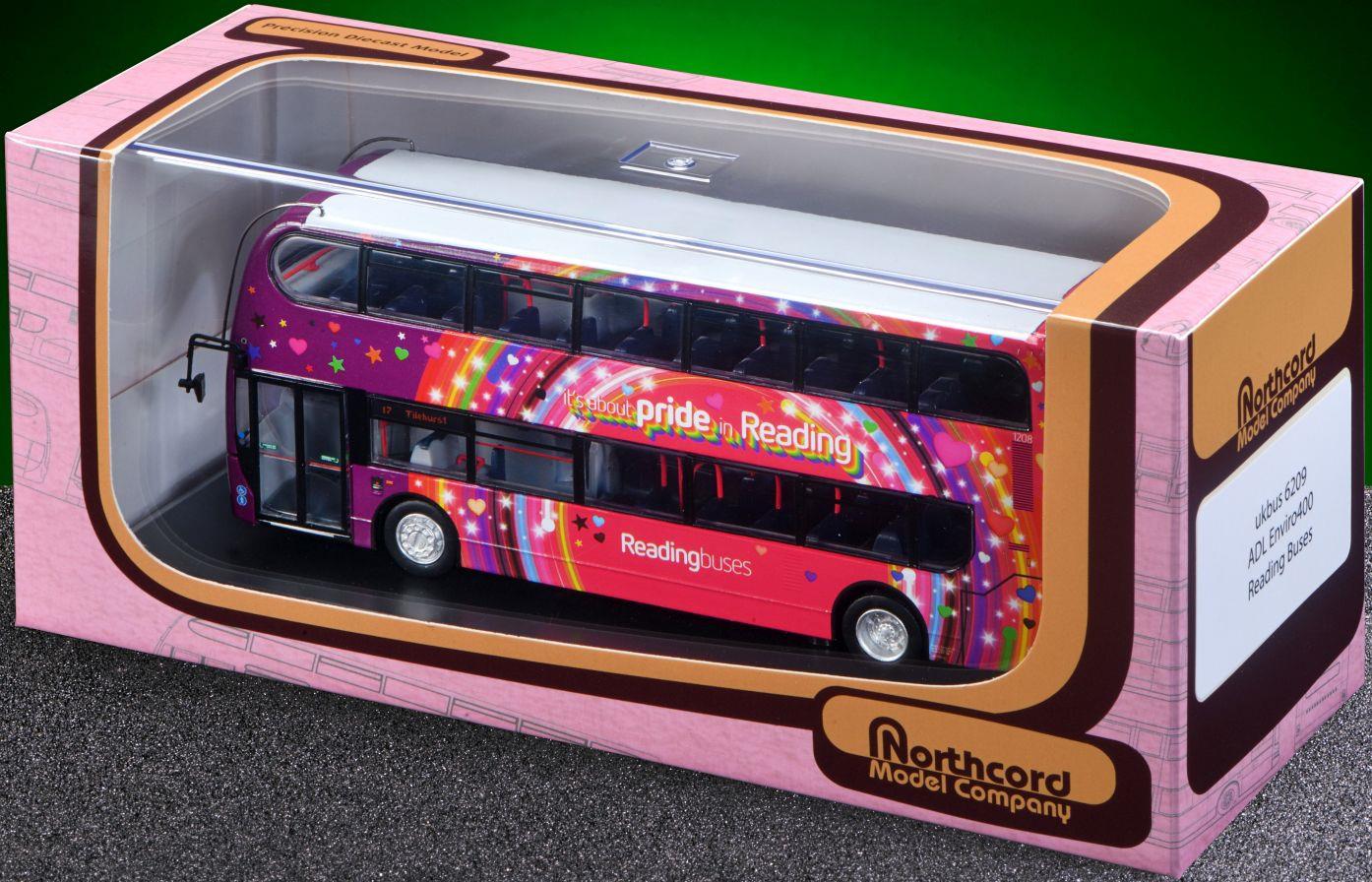 Northcord 1:76th Scale Alexander Dennis Enviro400 Reading Buses (1208 - RG05 BUS)