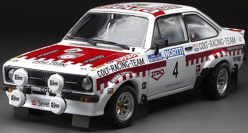 Sunstar 1:18 Scale Ford Escort RS1800 #4 T.Makinen/H.Liddon 3rd 1975 1000 Lakes Rally (Limited 996pcs)