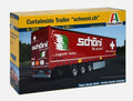 Italeri 3918 1/24 Scale Curtainside Truck Trailer  Model Kit
